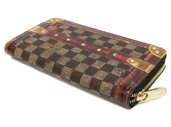 Zippy Geldbörse Damier Trompe-L'Oeil Louis Vuitton M63490 Braun Rot - Ansicht 3