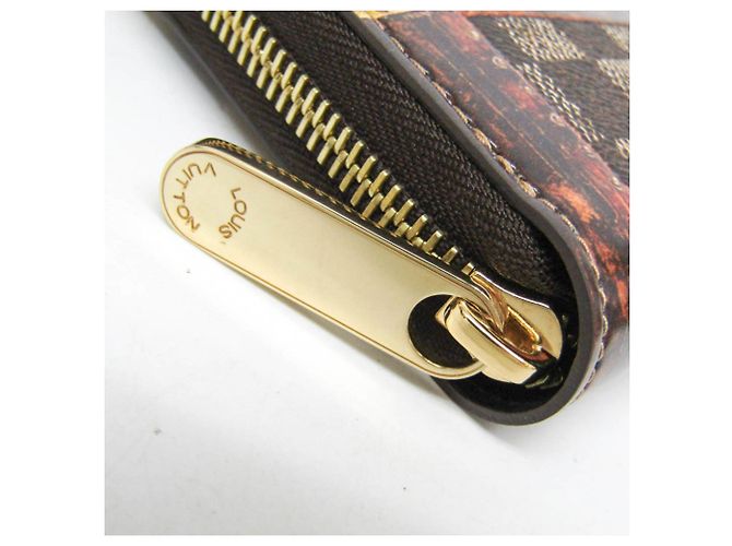 Zippy Geldbörse Damier Trompe-L'Oeil Louis Vuitton M63490 Braun Rot - Ansicht 7