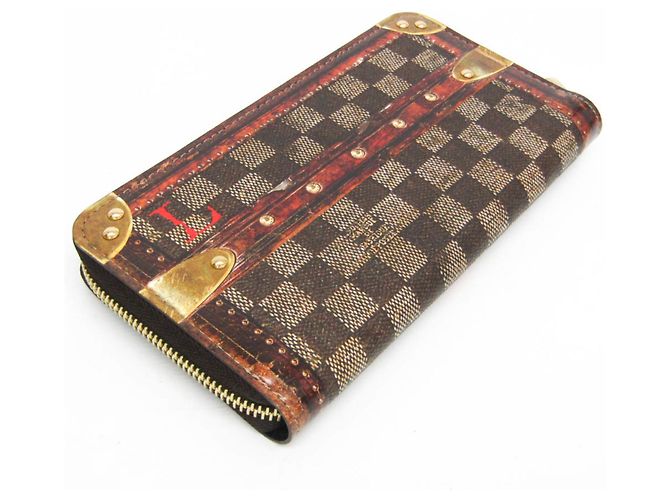 Zippy Geldbörse Damier Trompe-L'Oeil Louis Vuitton M63490 Braun Rot - Ansicht 9