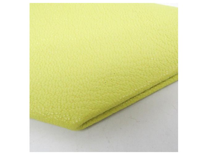 Monedero de cuero de cabra amarillo LE 24 de Hermès - vista 6