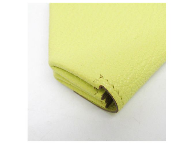 Monedero de cuero de cabra amarillo LE 24 de Hermès - vista 7