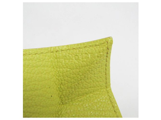 Monedero de cuero de cabra amarillo LE 24 de Hermès - vista 9