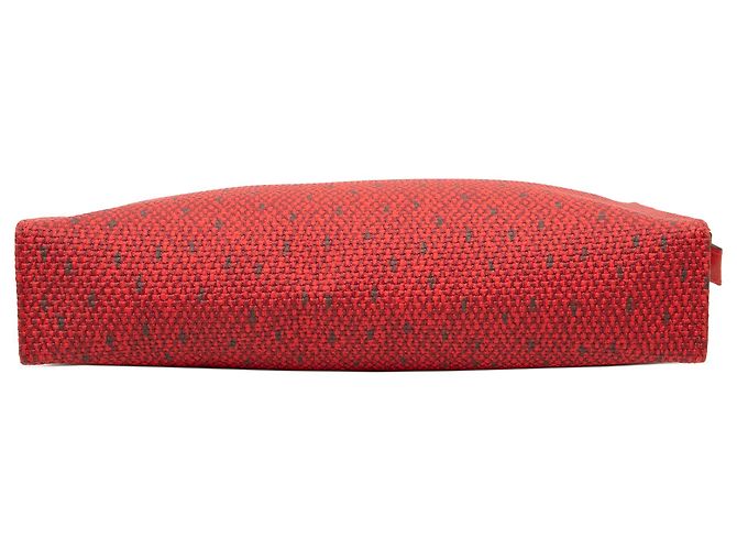 Clutch in tela rossa Saint Laurent Rosso - vista 3