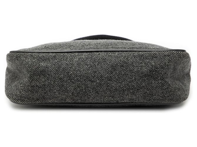 Borsa a spalla in lana della linea sportiva Prada grigia Marrone Grigio antracite - vista 3
