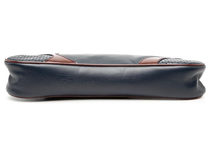 Prada Blau Lackleder Vitello Drive Umhängetasche - Ansicht 3