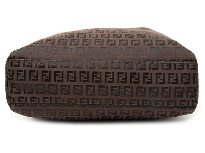 Fendi Braune Zucchino Canvas Tote Dunkelbraun - Ansicht 3