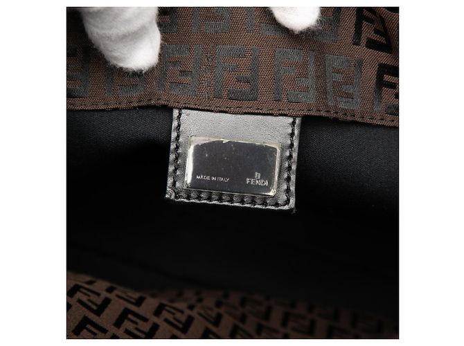 Fendi Braune Zucchino Canvas Tote Dunkelbraun - Ansicht 5