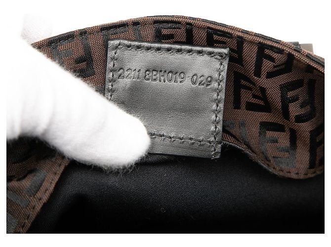 Fendi Braune Zucchino Canvas Tote Dunkelbraun - Ansicht 6