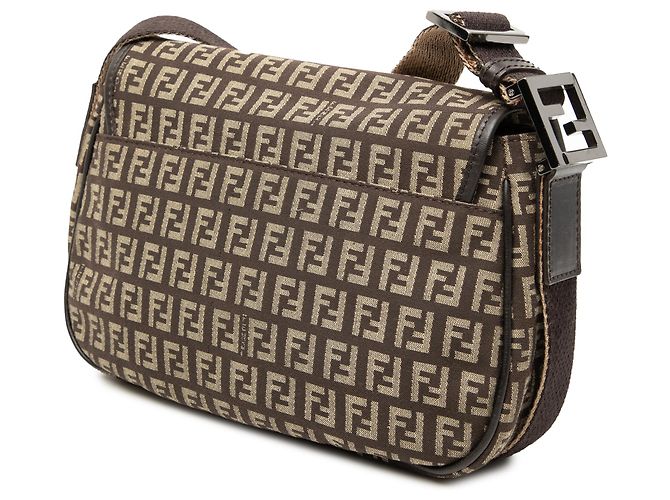 Borsa a tracolla in tela Zucchino marrone Fendi Marrone scuro - vista 2