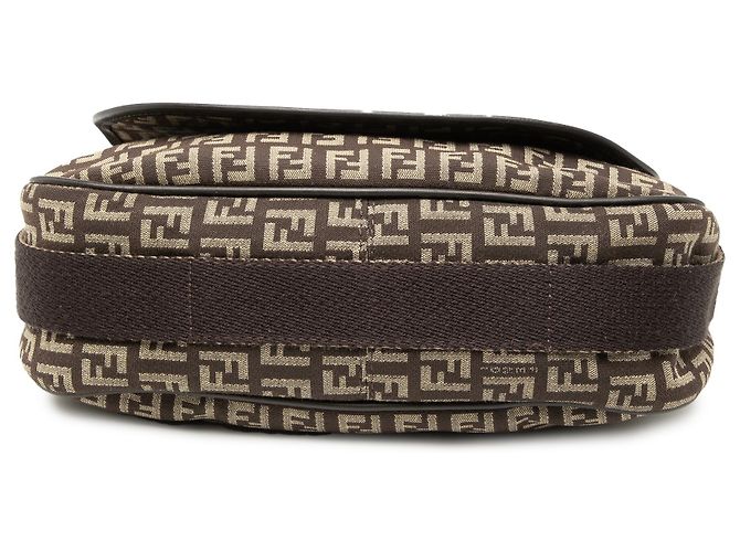 Borsa a tracolla in tela Zucchino marrone Fendi Marrone scuro - vista 3