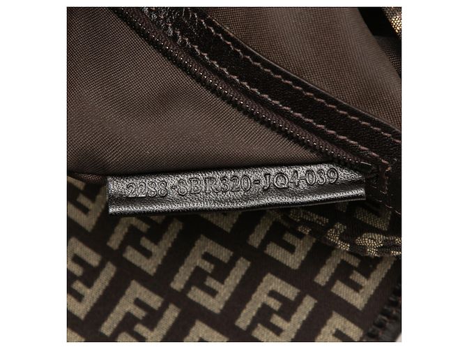 Borsa a tracolla in tela Zucchino marrone Fendi Marrone scuro - vista 6