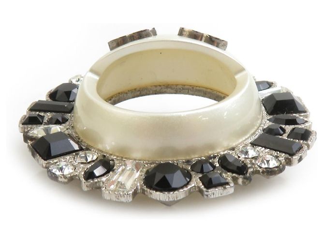 Spilla in metallo Coco Mark di CHANEL con strass Nero Argento - vista 3