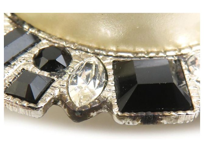 Spilla in metallo Coco Mark di CHANEL con strass Nero Argento - vista 5