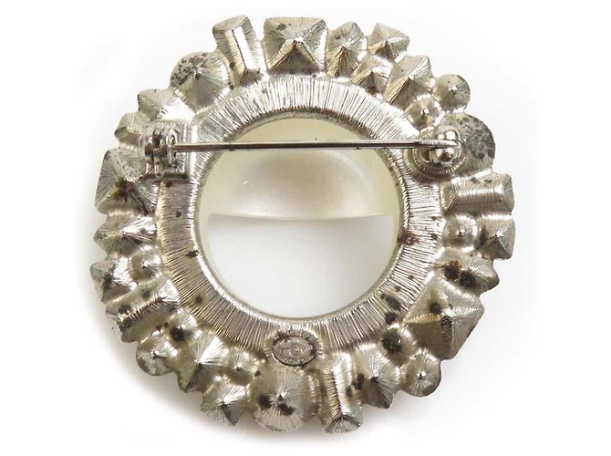 Spilla in metallo Coco Mark di CHANEL con strass Nero Argento - vista 6