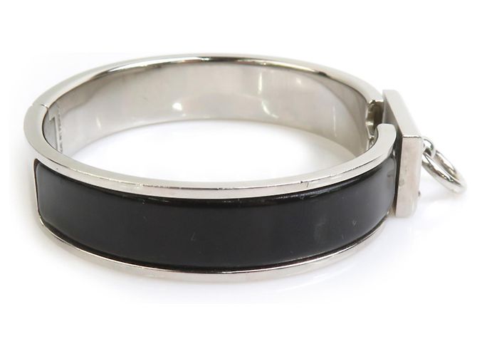 Pulsera Bangle Click Aneau de Hermès Negro Plata - vista 2