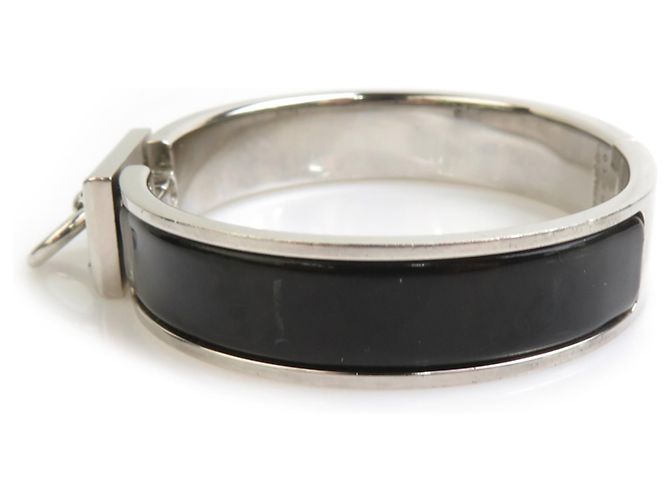 Pulsera Bangle Click Aneau de Hermès Negro Plata - vista 4
