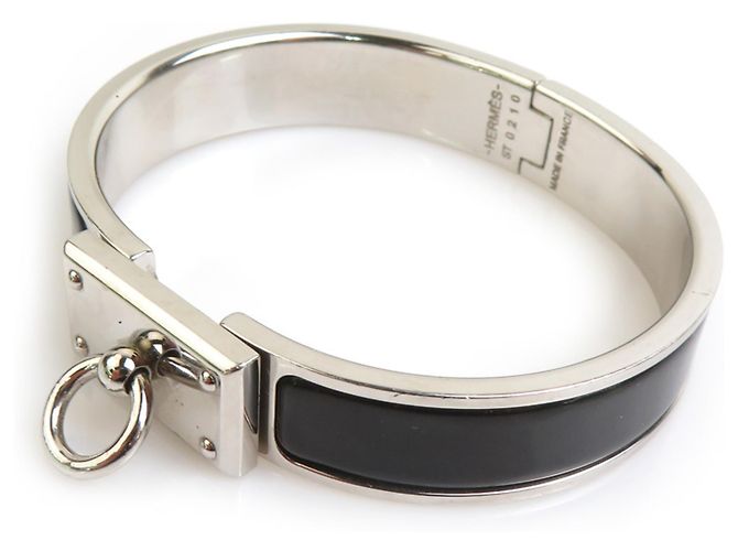 Pulsera Bangle Click Aneau de Hermès Negro Plata - vista 5
