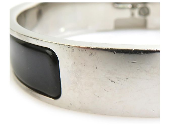 Pulsera Bangle Click Aneau de Hermès Negro Plata - vista 7