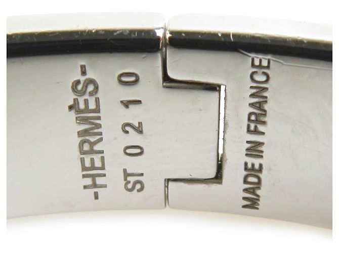 Pulsera Bangle Click Aneau de Hermès Negro Plata - vista 8