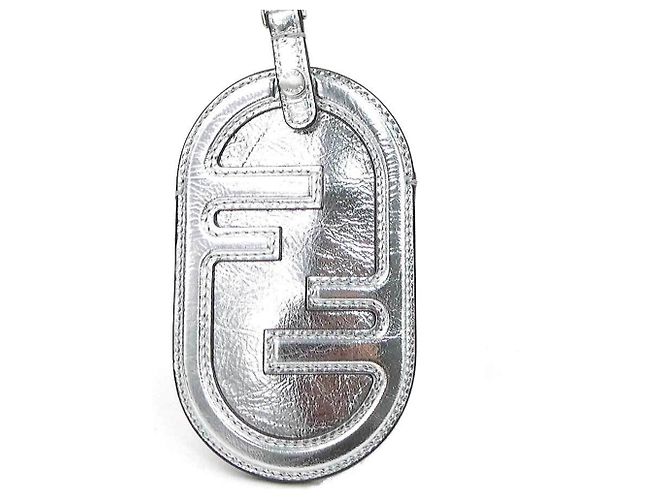 Estuche de viaje de cuero Fendi en plata - vista 2