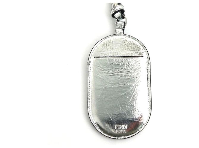 Estuche de viaje de cuero Fendi en plata - vista 3