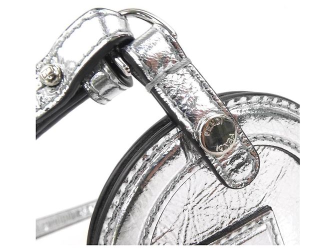 Estuche de viaje de cuero Fendi en plata - vista 6