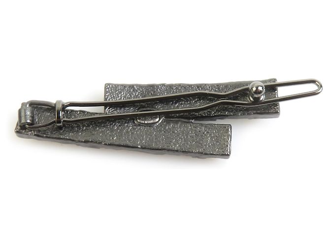 Fermaglio per capelli in gunmetal e bianco Chanel Metallico - vista 6