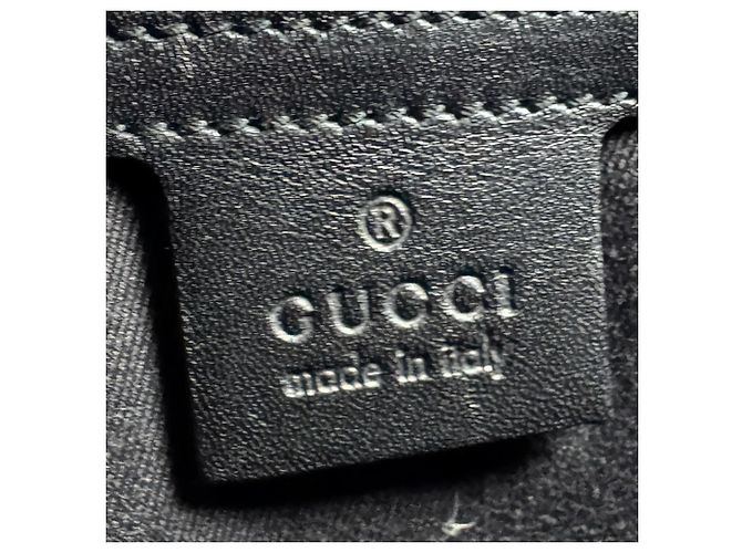 Borsa a Spalla Gucci in Tela e Pelle GG Nero - vista 12