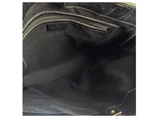 Borsa a Spalla Gucci in Tela e Pelle GG Nero - vista 5