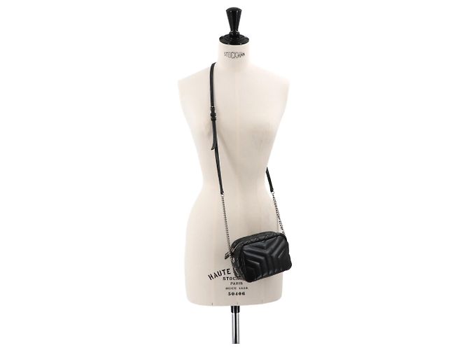 Bolsa de ombro mini bowling Loulou com corrente Saint Laurent - vista 10