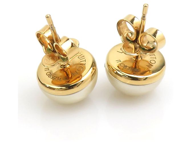 Orecchini My Mix Stud di Louis Vuitton Bianco D'oro - vista 6