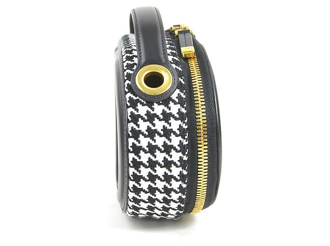 Borsa a tracolla ovale CD Signature di Christian Dior Nero Bianco - vista 2