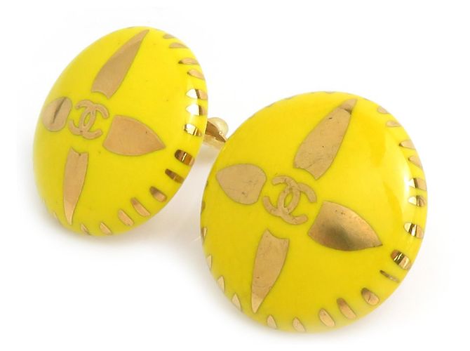 Orecchini in metallo con clip Coco Mark di Chanel D'oro Giallo - vista 2