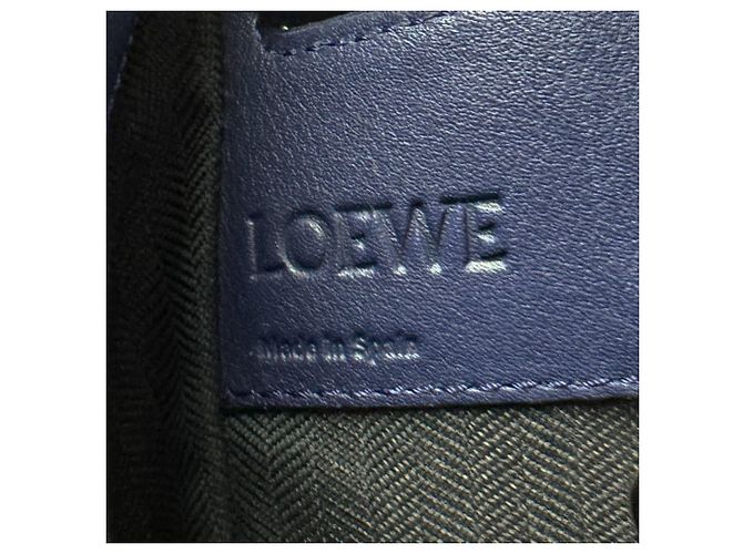 Borsa a mano in pelle Hammock Loewe in blu navy - vista 12