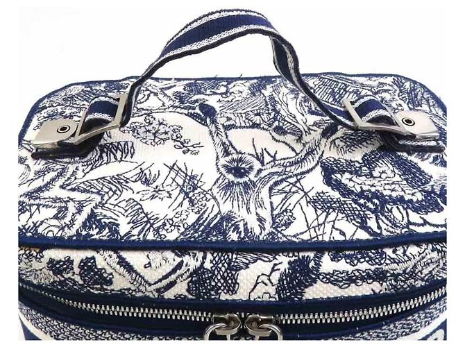 Christian Dior Kosmetiktasche in Marineblau und Weiß - Ansicht 12