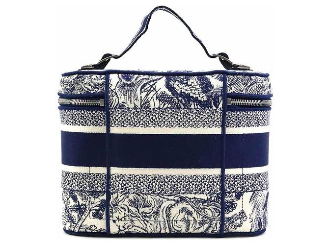 Christian Dior Kosmetiktasche in Marineblau und Weiß - Ansicht 3