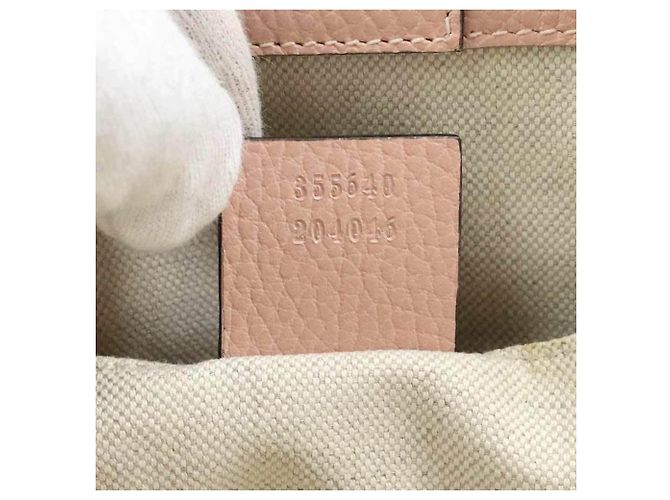 Borsa a mano in pelle per bambini Gucci in rosa beige - vista 17