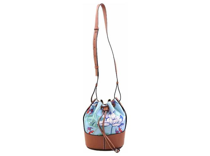 Borsa a Spalla Paula's Ibiza di Loewe Marrone Blu - vista 17