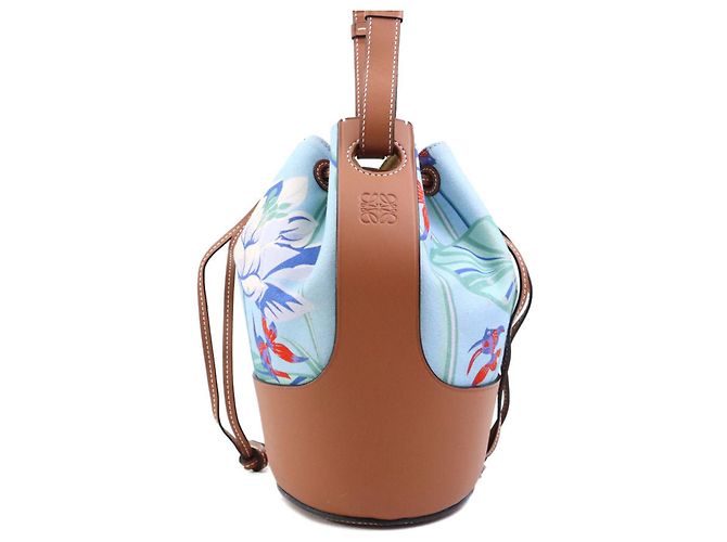 Borsa a Spalla Paula's Ibiza di Loewe Marrone Blu - vista 2