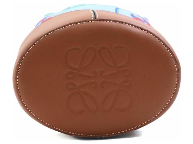 Borsa a Spalla Paula's Ibiza di Loewe Marrone Blu - vista 4