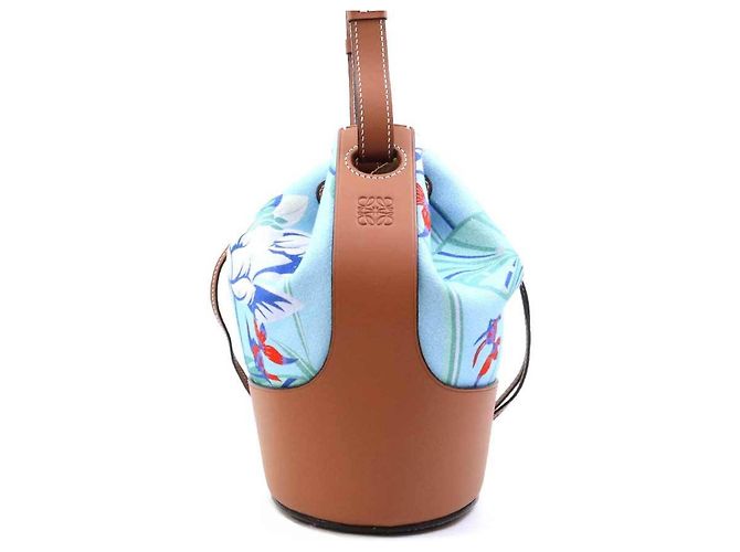 Borsa Balloon della collaborazione LOEWE Paula's Ibiza Marrone Blu - vista 2