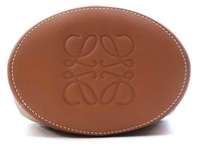 Borsa Balloon della collaborazione LOEWE Paula's Ibiza Marrone Blu - vista 4