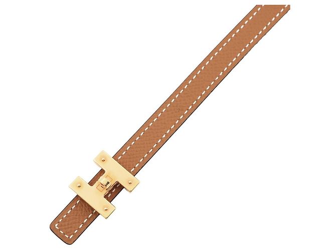 Hermès Mini H Kelly Gürtel Schwarz Golden - Ansicht 5