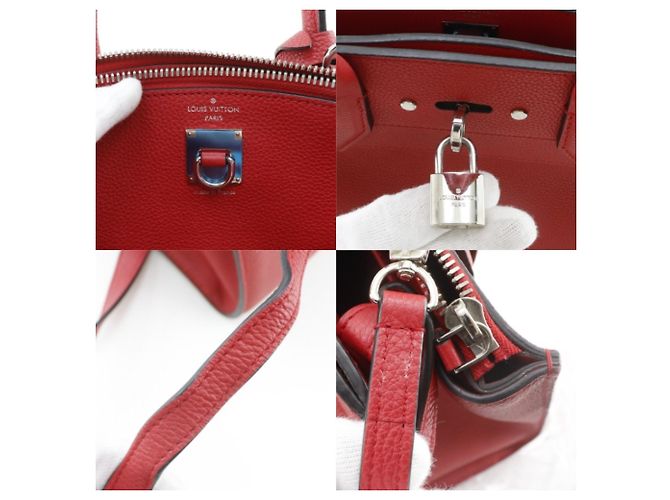 Borsa City Steamer PM Louis Vuitton Rosso - vista 13