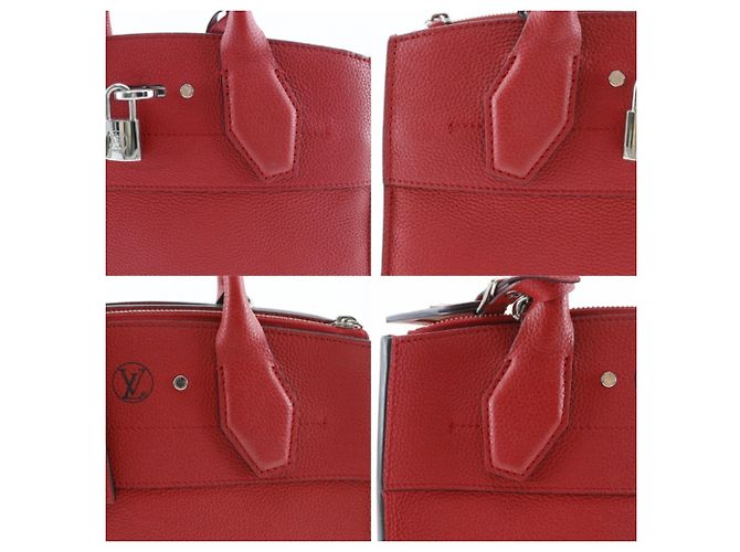 Borsa City Steamer PM Louis Vuitton Rosso - vista 15