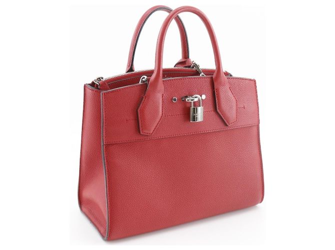 Borsa City Steamer PM Louis Vuitton Rosso - vista 3