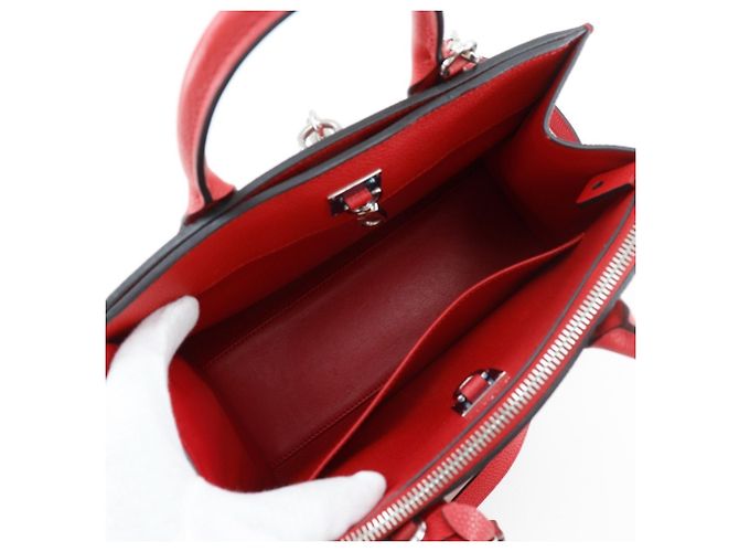 Borsa City Steamer PM Louis Vuitton Rosso - vista 6