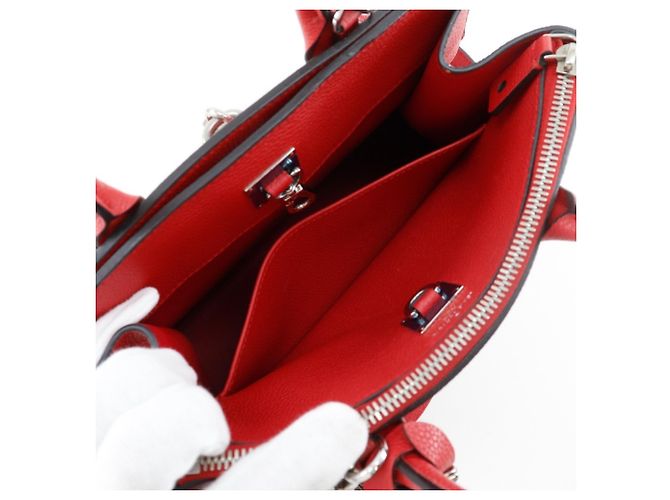 Borsa City Steamer PM Louis Vuitton Rosso - vista 7