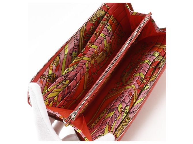 Cartera larga de seda Azap de Hermès Rosa - vista 6
