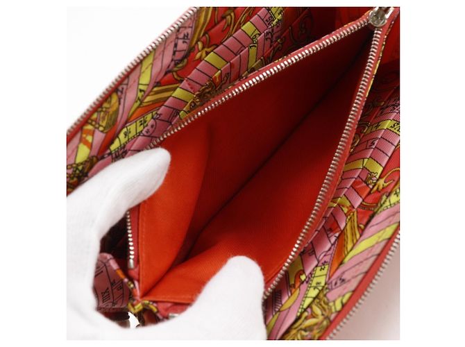 Cartera larga de seda Azap de Hermès Rosa - vista 7